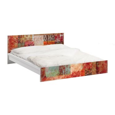 Okleina meblowa IKEA - Malm łóżko 160x200cm - Wzór czcionki
