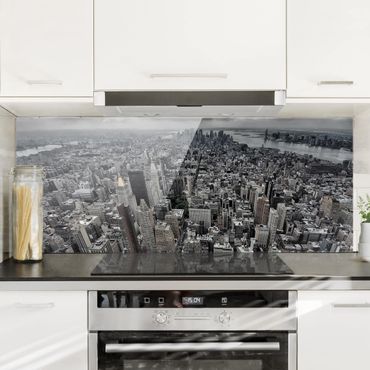 Panel szklany do kuchni - Widok na Manhattan