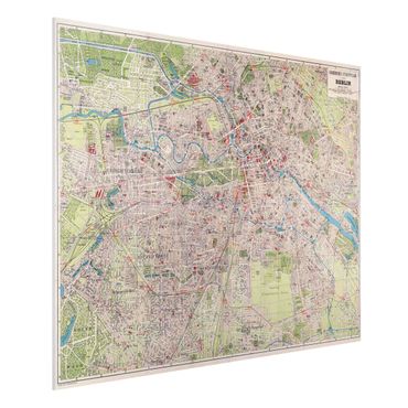 Obraz Forex - Mapa miasta w stylu vintage Berlin