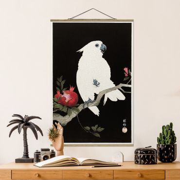 Plakat z wieszakiem - Asian Vintage Illustration White Cockatoo