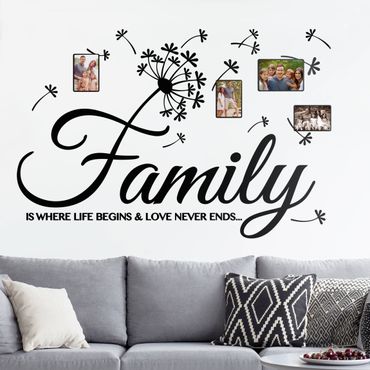 Naklejka na ścianę - Rodzina Życie Miłość