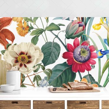 Panel ścienny do kuchni - Kolorowe kwiaty