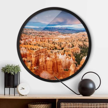 Okrągły obraz z ramką - Kolorowy Wielki Kanion
