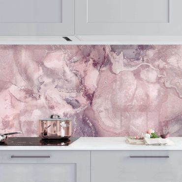 Panel ścienny do kuchni - Eksperymenty z kolorami Marmurowy fiolet