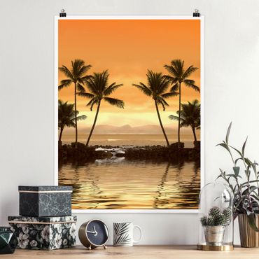 Plakat - Zachód słońca na Karaibach I