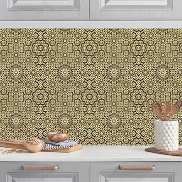 Panel ścienny do kuchni - Orientalny wzór z złotymi gwiazdami