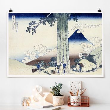 Plakat - Katsushika Hokusai - Przełęcz Mishima w prowincji Kai
