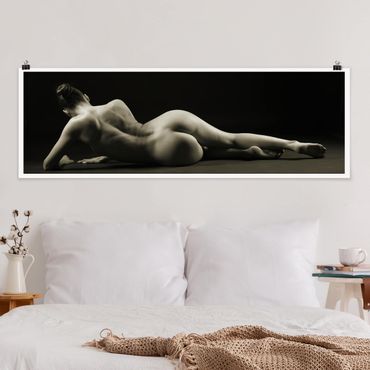 Plakat - Akt kobiecy w pozycji leżącej
