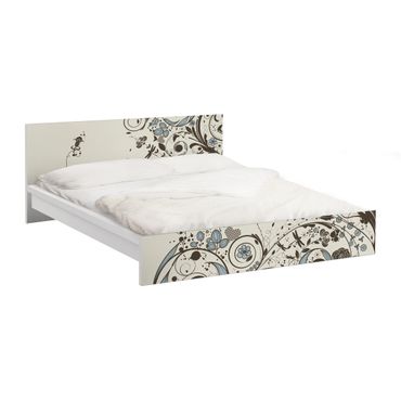 Okleina meblowa IKEA - Malm łóżko 140x200cm - Łąka w stylu vintage