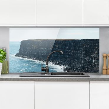 Panel szklany do kuchni - Skaliste klify na Islandii