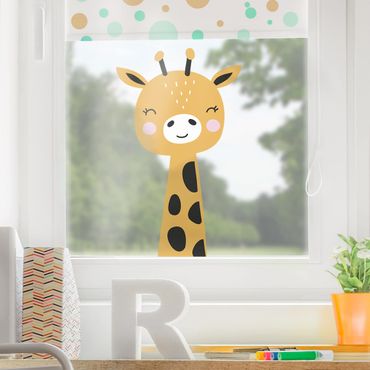 Naklejka na okno - Baby Żyrafa