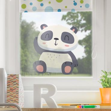 Naklejka na okno - Śliczna panda