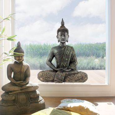 Naklejka na okno - Kamień Buddy Zen