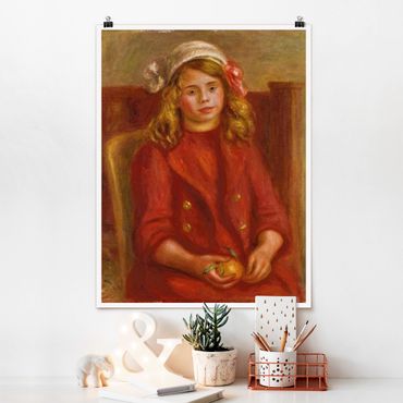 Plakat - Auguste Renoir - Młoda dziewczyna z pomarańczą