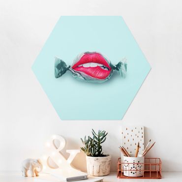 Obraz heksagonalny z Forex - Cukierki z ustami