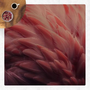 Mata korkowa - Zbliżenie na pióra flaminga