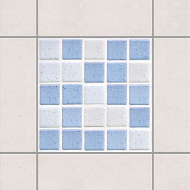 Naklejka na płytki - Płytki mozaikowe jasnoniebieskie