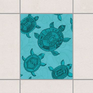 Naklejka na płytki - Polinezyjskie żółwie morskie