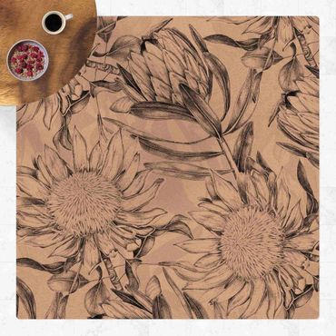 Mata korkowa - Kwiatowa elegancja Vintage Protea