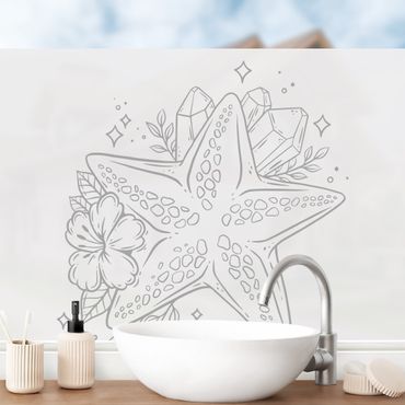Folia okienna - Floral Starfish