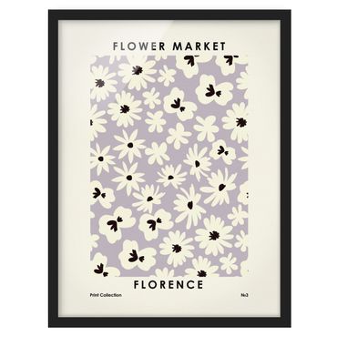 Plakat w ramie - Rynek kwiatowy we Florencji