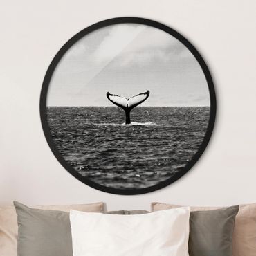 Okrągły obraz z ramką - Fluks w oceanie