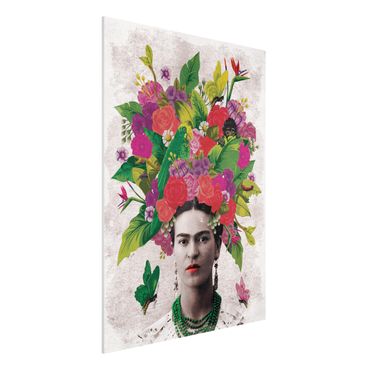 Obraz Forex - Frida Kahlo - Portret z kwiatami
