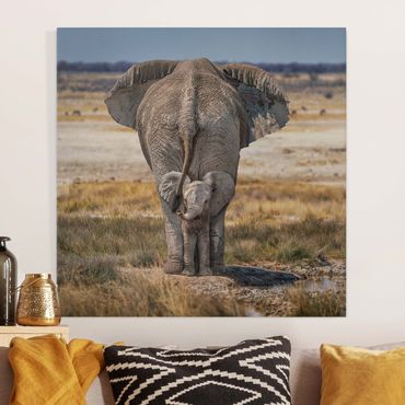 Obraz na płótnie - Bezczelny słoń