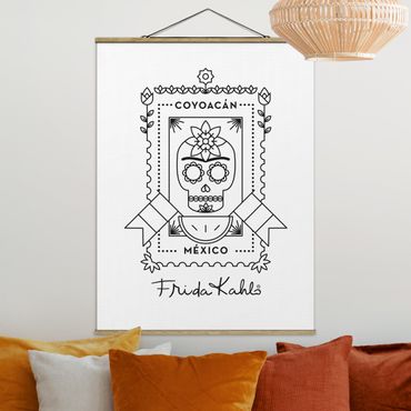 Plakat z wieszakiem - Frida Kahlo Coyocan Mexico - Format pionowy 3:4