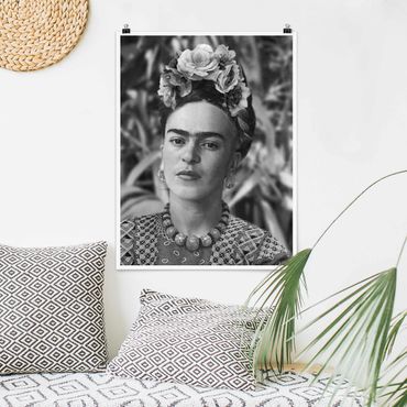 Plakat reprodukcja obrazu - Frida Kahlo Photograph Portrait With Flower Crown