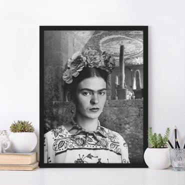 Obraz w ramie - Frida Kahlo Photograph Portrait With Cacti
