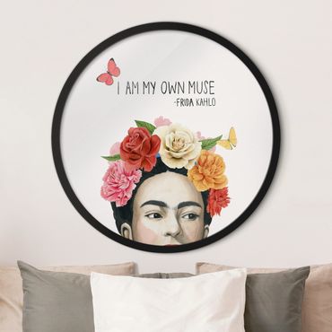 Okrągły obraz w ramie - Frida's Thoughts - Muse