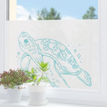 Folia okienna - Sparkling Turtle