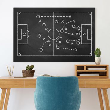 Obraz na płótnie - Football Strategy On Blackboard