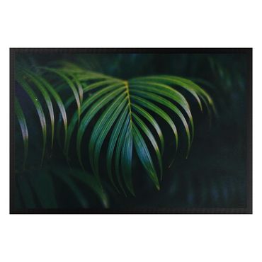 Wycieraczka pod drzwi - Ciemne liście palmy