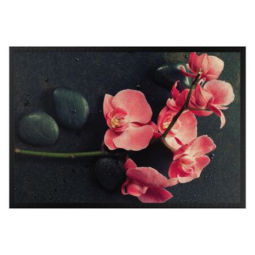 Wycieraczka pod drzwi - Różowa orchidea