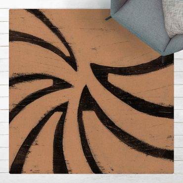 Mata korkowa - Malowane czarne kolce