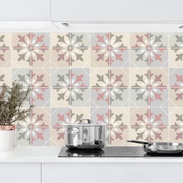 Panel ścienny do kuchni - Płytki geometryczne - Bari