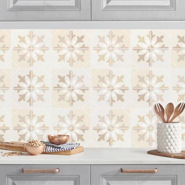 Panel ścienny do kuchni - Płytki geometryczne - Matera