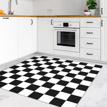 Dywan - Geometrical Pattern Chessboard Black And White