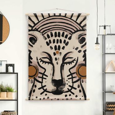 Makatka - Cheetah with Pearl Earrings Illustration