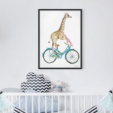 Obraz w ramie - Giraffe on a joy ride II