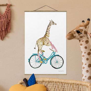 Plakat z wieszakiem - Giraffe on a joy ride II - Format pionowy 2:3