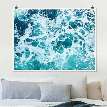 Plakat reprodukcja obrazu - Sea Foam On The High Seas