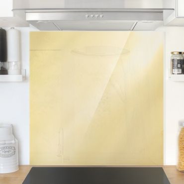 Panel szklany do kuchni - Złoto