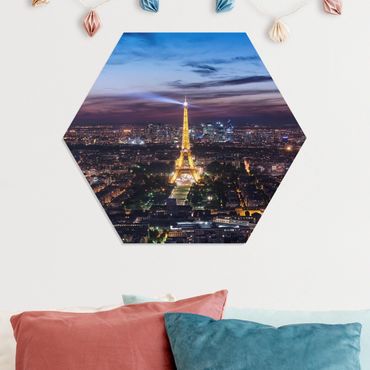 Obraz heksagonalny z Forex - Good Night Paris