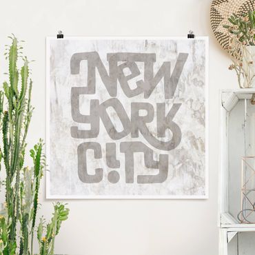Plakat reprodukcja obrazu - Graffiti Art Calligraphy New York City