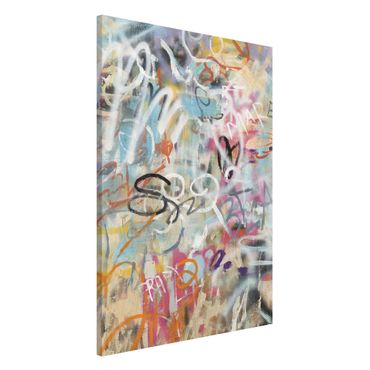 Tablica magnetyczna - Graffiti Love In Pastel - Format pionowy 2:3