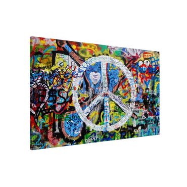 Tablica magnetyczna - Graffiti Wall Peace Sign - Format poziomy 3:2