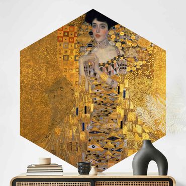 Sześciokątna tapeta samoprzylepna - Gustav Klimt - Adele Bloch-Bauer I